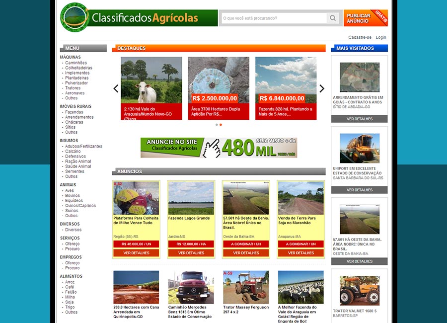 Classificados Agrícolas - Site 2013